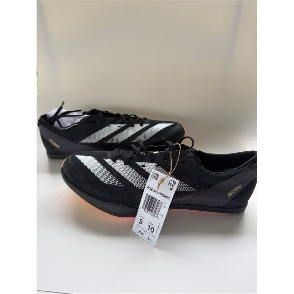 NWT Adidas Adizero Finesse Lightweight Track Spike Sprints Sneakers Black Unisex